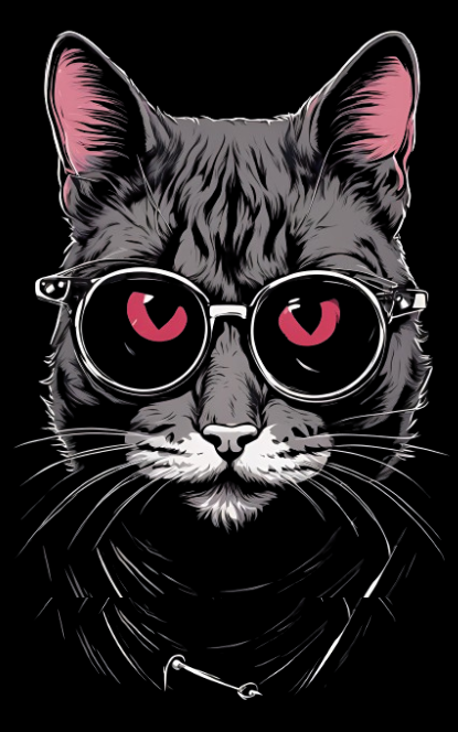 Cool Cat with Glasses